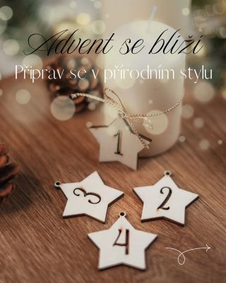 Advent se blíží a s ním i chvíle, kdy domov rozsvítí první svíčka 🕯️ Naše dřevěné číslice dodají tvému svícnu, tácu nebo...